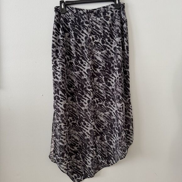 AllSaints Rhea Asymmetrical‎ Leopard Print Skirt Women's Size 6 - Picture 2 of 7